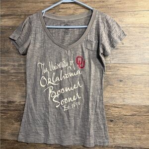 University of Oklahoma Boomer Sooner Women's Tee in Gray